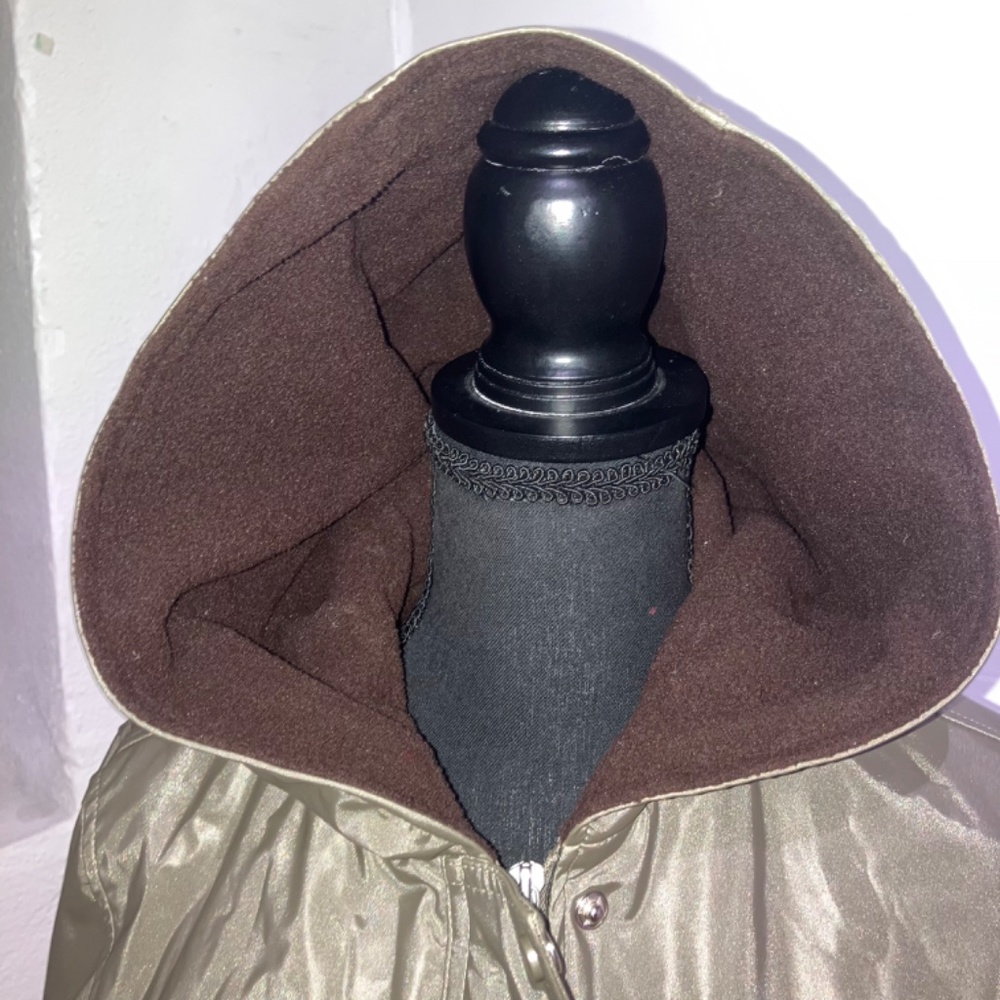 Metallic gray/brown lined coat - Picture 5 of 15